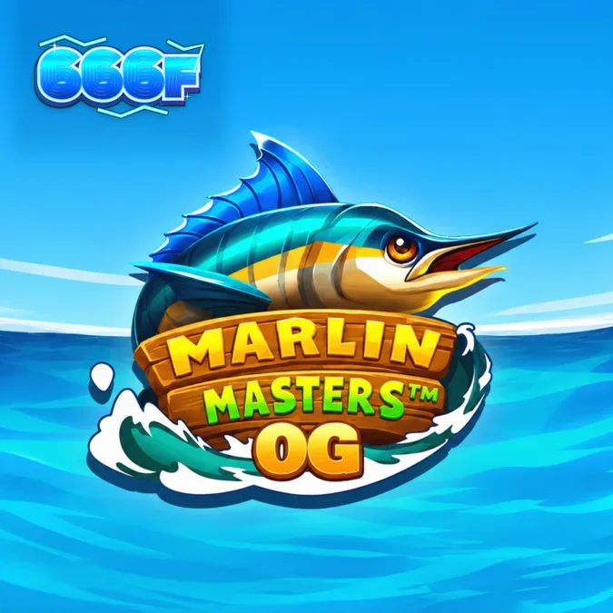 Tampilan layar permainan slot Marlin Masters OG dengan simbol nelayan dan ikan